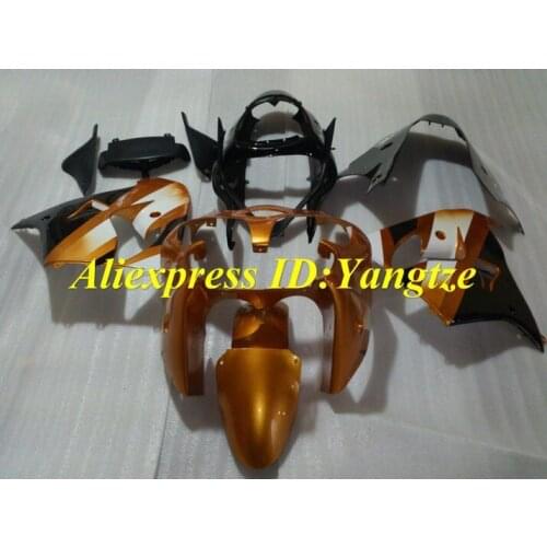 Exclusive! Motorcycle Fairing kit for KAWASAKI Ninja ZX9R 2000 2001 ZX9R 00 01 Golden black ABS Fairings set +7 gifts SD27
