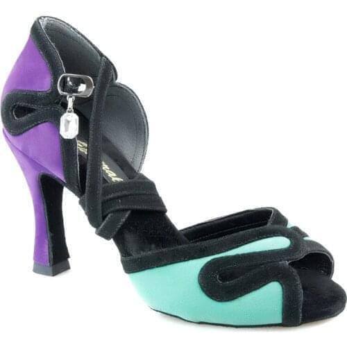 Esmeraldas Dance Shoes Turquoise Purple Design Dance Shoes Wom