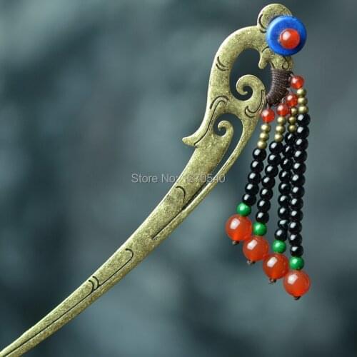 Ethnic jewelry fashion vintage stone hair accessories,thailand traditional hair jewelry, ethnic vintage hair stickers hairpins
