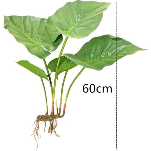 Simulation taro spring rain green leaf artificial flower living room decoration plant garden home dining room leaf ornaments