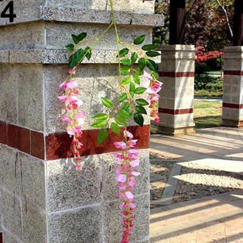 Artificial Wisteria Flowers Vine Silk Flower Wedding Garden Party Hanging Decor