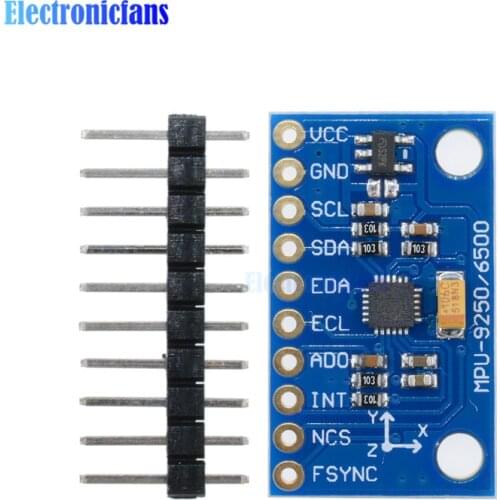 1Set SPI IIC/I2C GY-9250 MPU 9250 MPU-9250 9-Axis Attitude +Gyro+Accelerator+Magnetometer Sensor Board Module MPU9250 3-5V Power
