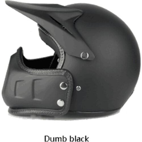Matte Black Motorcycle Helmet De Cafe Racer Helmet Modular Full Face Capacetes De Motociclista Modular helmet S to XL