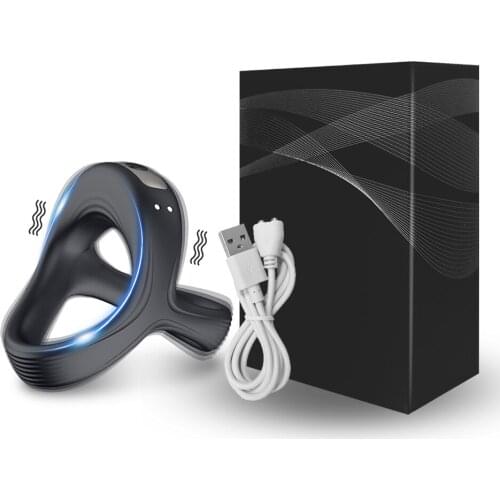 Male Vibrator Penis Cock Ring on for Man Delay Ejaculation Cockring Sex Toys for Men Couple Rings Penisring Toys for Adults 18