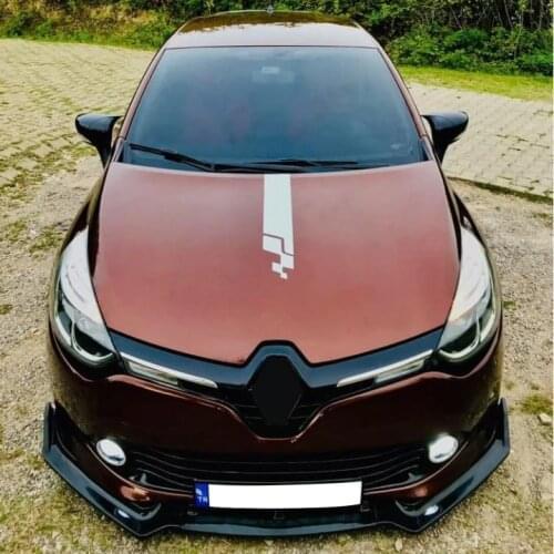 Renault Clio 4 Front Bumper Attachment 2012 2013 2014 2015 2016 2017 2018 2019 Gloss Black 3 Pcs