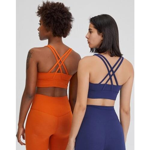 MUST-HAVE TIE DYE Cross Yoga Workout Sport Bra Tops Women Naked Feel Shockproof Push Up Running Gym Fitness Brassiere