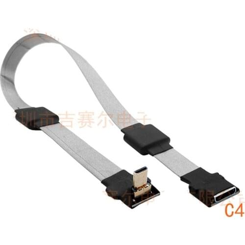 NEW Magnetic ring Anti-interference FPV Female to HDMI-compatible Mini /Micro HDMI FPC Flat Cable Anti-static Photography