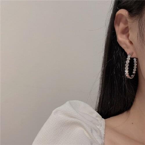 New European And American High-Quality Copper Gold-Plated. Silver Inlaid Natural AAA Zircon Large Ear Hoop Earrings Womens Jewe