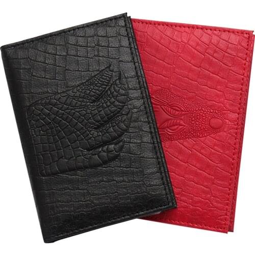 Crocodile PU Leather Passport Cover Russian Auto Driver License Bag 2 in 1 on Cover for Car Driving Documents Card Credit Holder