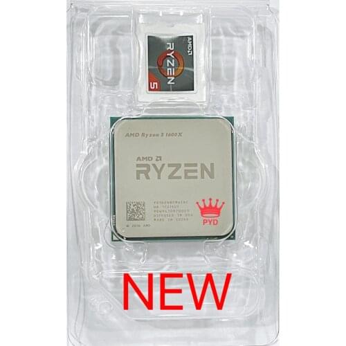 AMD Ryzen 5 1600X 3.6 GHz Six-Core Twelve-Thread CPU Processor 95W L3=16M YD160XBCM6IAE Socket AM4 NEW