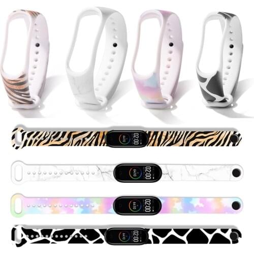 Bracelet For Xiaomi Mi Band 5 6 Band 4/3 Strap Silicone Wristband TPU Strap For Xiaomi Mi Band5 Mi Band4 Bracelet Miband 5 Strap
