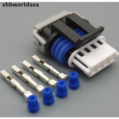 Shhworldsea 4/10/50/100sets 4 pin 1.5mm car Oxygen sensor plug car waterproof electrical plug automotive female connector