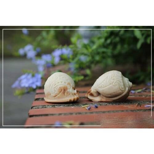 Silicone Mold Soap Mould Concave Style Beautiful Conch Shape Handmade Food Grade Molds Aroma Stone Sea Shells 6 Holes 001 PRZY