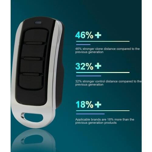 SMG V15.0 280MHz to 868MHz Garage Door Remote Control Duplicator 433mhz Garage Command Gate Opener IPX6 Long life Transmitter