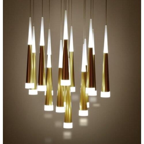 Modern restaurant chandelier creative bedroom meteor shower atmosphere personality double villa living room chandelier led lamps