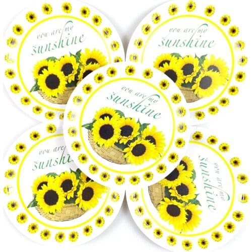 Chrysanthemum Theme Plates Baby Shower Decoration Happy Birthday Events Party Tableware Kids Boys Favors Dishes 10pcs/lot