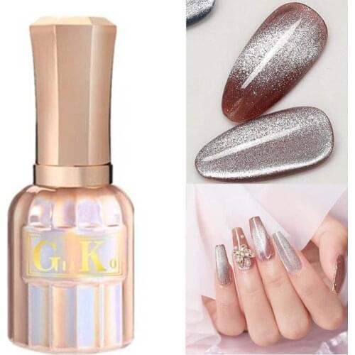 Ttransparent Magnetic Spar Cat Eye Gel Polish Silver Snowlight Soak Off 9D Chameleon Gel Cat Eye UV LED Nail Gel