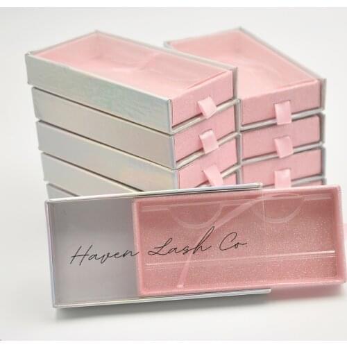 Sample Of Eyelash Packaging Box Lash Boxes Custom With Logo Faux Cils 25mm Mink Lashes Package Storage Case Business Vendors