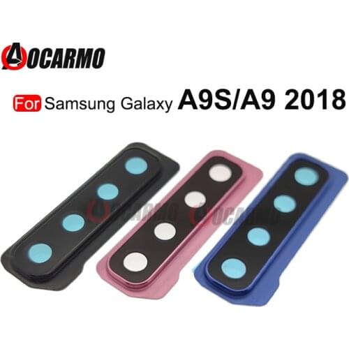 Back Rear Camera Lens Cover Frame With Sticker For Samsung Galaxy A9S A9 2018 A920F A920 A9200 Replacement Parts