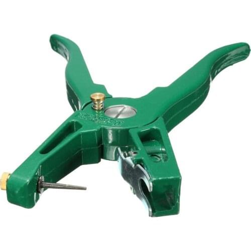 Green Cow Livestock Animal Ear Tag Plier Applicator Puncher Tagger Tool