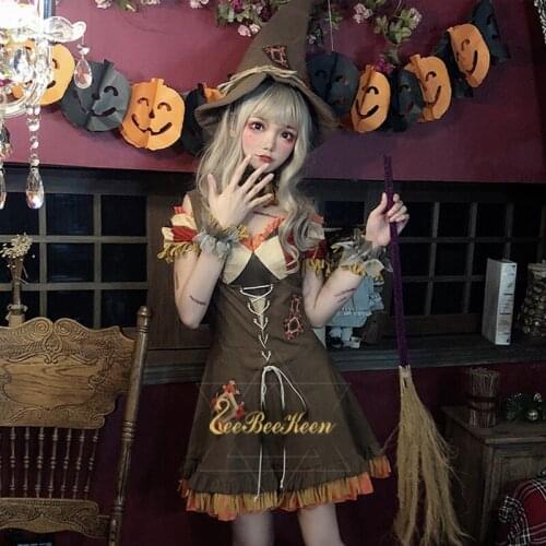 Halloween Costumes For Women Pirate Costume Adult Witch Cosplay Costume Girls Anime Hunter Cosplay Suit Hat And Dress