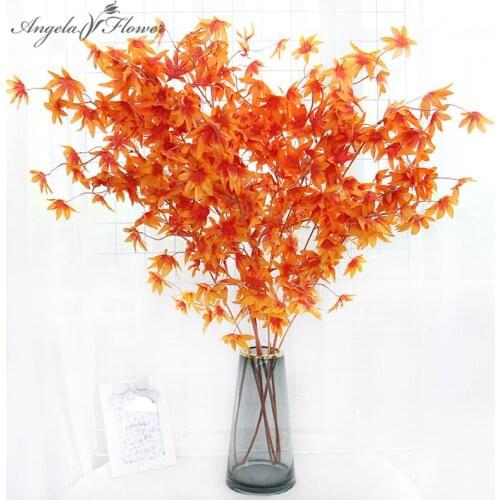110cm Big Artificial Flower Branch Maple Leaf Plants Wall Hanging Home Decor DIY Wedding Floral Accessories Photo Props 20Colors