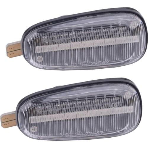 1713011 Pair Amber Fender Light LED Dynamic Sequential Marker Turn Signal Lamp fit for Vauxhall Opel Zafira A Astra G Clear Lens