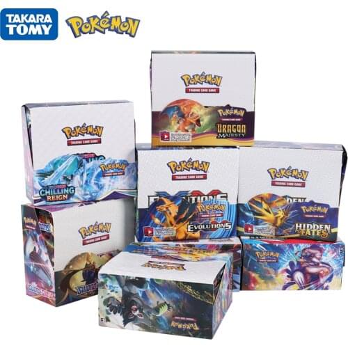 324Pcs/Box Pokemon Cards TCG: Sword&Shield Sun & Moon Evolutions English Trading Card Game Booster Box Collectible Kid Toys Gift