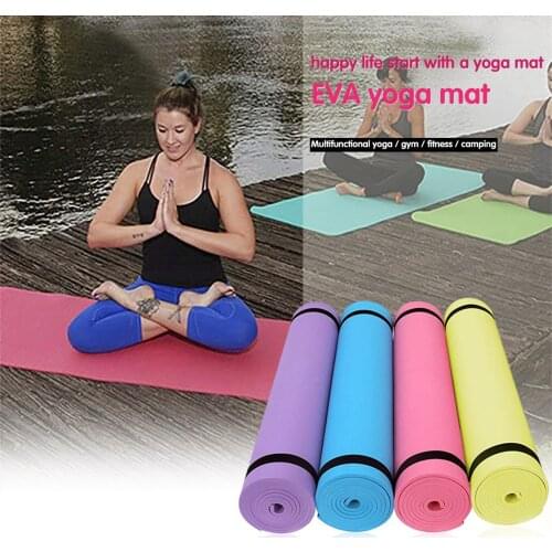 4MM Yoga Mat Non Slip Carpet Pilates Gym Sports EVA Thick Durable Yoga Mat Non-slip Exercise Fitness Pad Mat Exercise Mats
