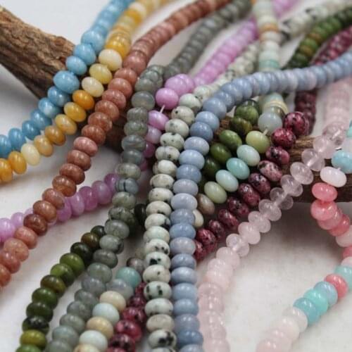 Natural Stone Agate Handmade DIY Jewelry Accessories Jade Abacus Bead Bracelet Handmade Bead Material