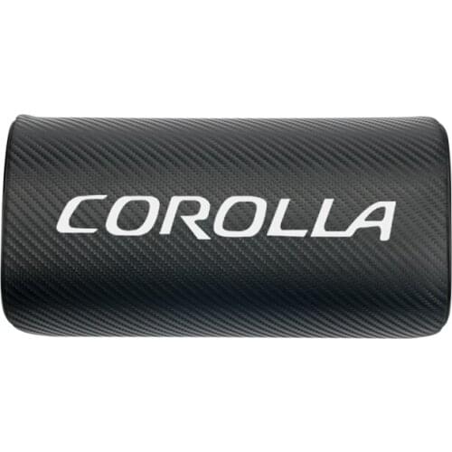 Car neck pillows both side pu leather single headrest case for Toyota Corolla accessories car styling