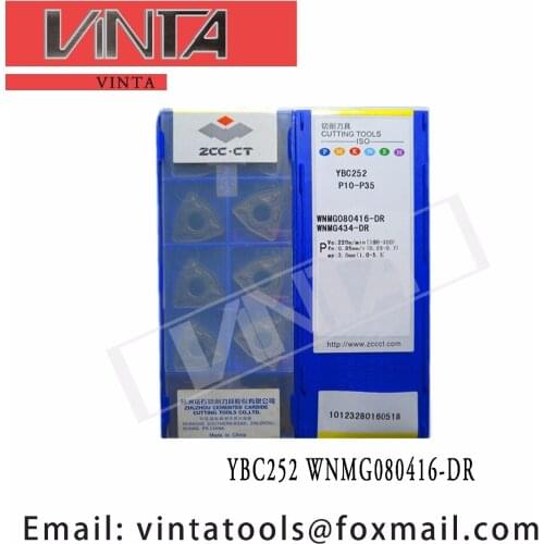 Free shipping high quality YBC252 WNMG080416-DR cnc carbide turning inserts