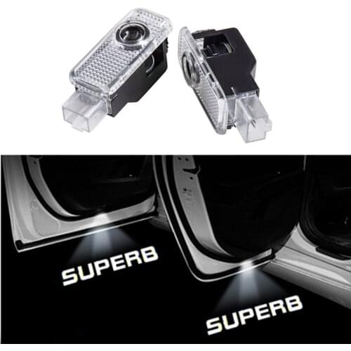 Door Logo Lights Projector LED Decoration Accessories For Skoda Octavia 2004-2006 Superb 2006-2008 Roomster 2006-2009 Febia 2009