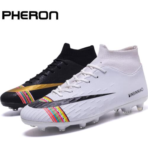Soccer Shoes Men Football Boots Shoes Futsal Soccer Cleats Teenager Ankle High Tops Kids Indoor Soccer Training Sneakers