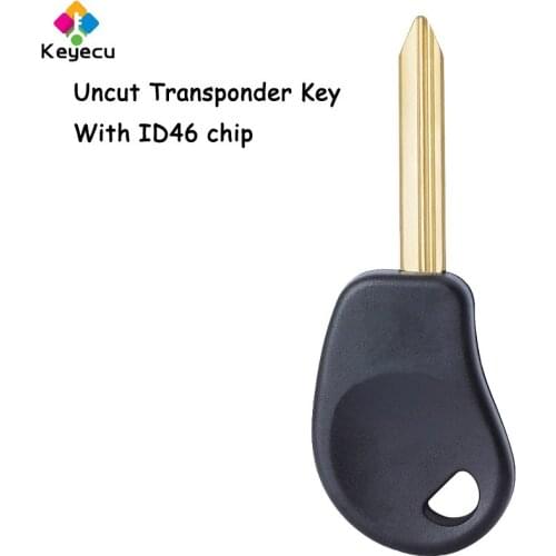 KEYECU Uncut SX9 Blade Transponder Chip Car Key With ID46 Chip - FOB for Citroen Saxo Jumpy Despatch Picasso C5 C6 Berlingo