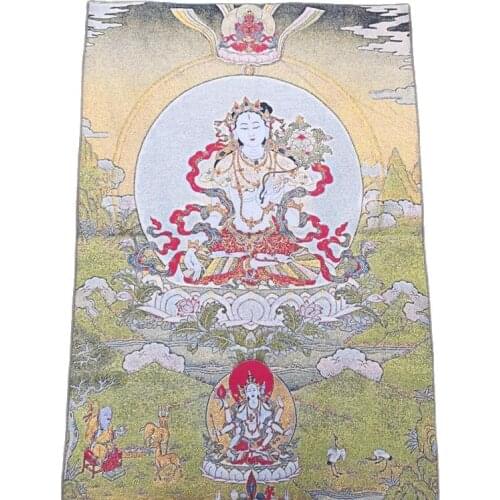 China old Tibet silk Thangka like hanging painting fengshui Tibetan 4 Buddha
