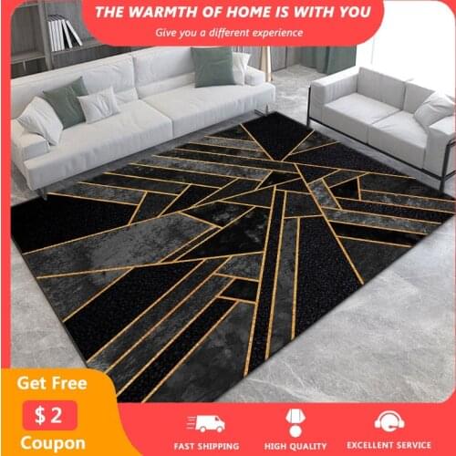 Drop Shipping Geometric Print Rugs Modern Nordic Carpets for Living Room Bedroom Study Palor Floor Carpets Non-slip alfombra