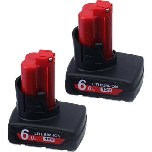 3.0Ah 6.0Ah 12V Power Tool Li-ion Battery for Milwaukee M12 C12 XC 48-11-2440 48-11-2402 48-11-2411 48-11-2401