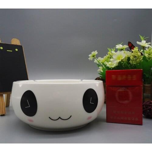 Cute cartoon panda ceramic ashtray Beautifully simple White ceramic ashtray Home Decor Storage Boxes