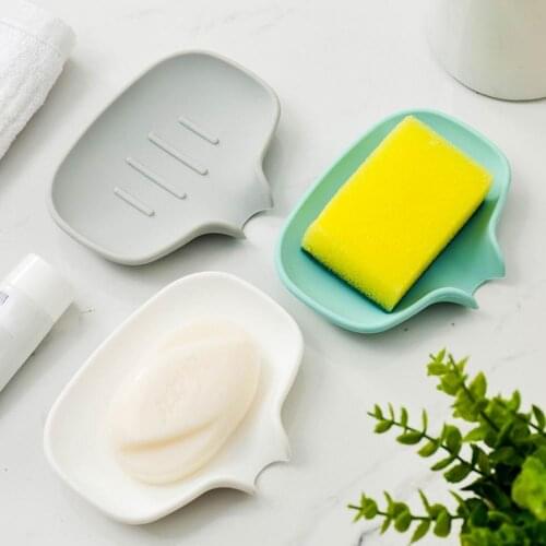 Multifunctional Non-slip Silicone Drain Soap Box Holder Bathroom Storage Rack