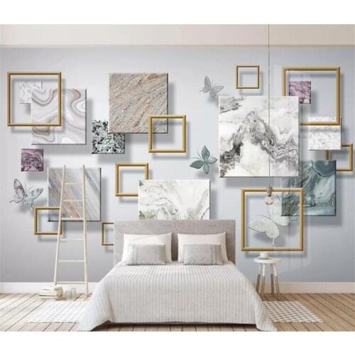 Marble Wallpaper Murals Wall Paper Roll 3D Wall Art Painting Canvas Papel Pintado 3d Mural Contact Paper Customize