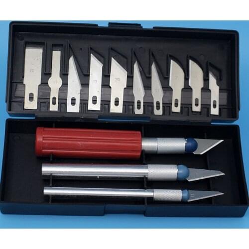 13PCS Hobby Knife Set Carving Tools Set with 3 Handles Sculpture Knife Multifunction Stencil Scribing for Screen Film Tools