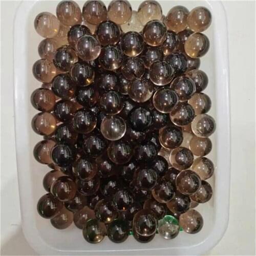 Natural polished crystal spheres brown smoky quartz balls for home decoration