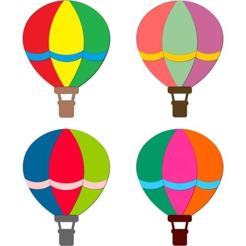 New Hot Air Balloon Wooden Die Scrapbooking C2986 Cutting Dies Multiple Sizes Compatible With Most Die Cutting Machines