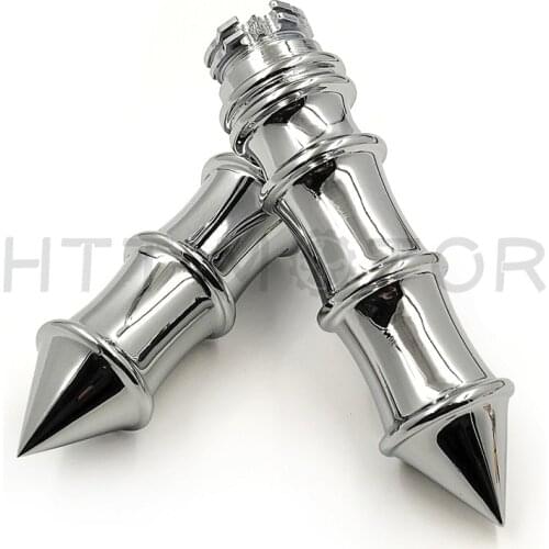 Aftermarket free shipping motorcycle accessories Chrome Skeleton Spike 1" 25mm Hand Grips for 1996-2010 Harley Davidson Softail