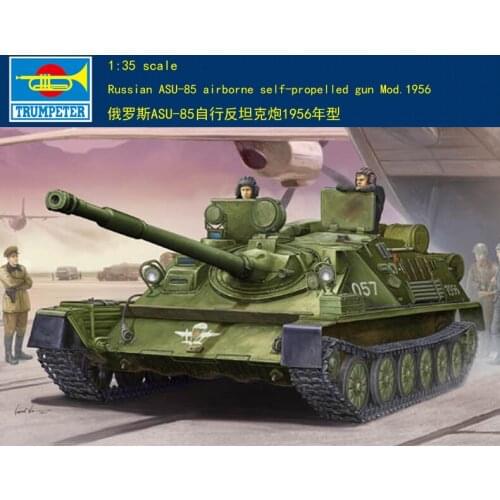 Trumpeter 01588 1/35 ASU-85 Mod.1956 Carriage Motor Antitank Gun Tank Kit Model TH06997-SMT6