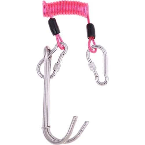 Heavy Duty Stainless Steel Diving Reef with Two Hooks And Spools, Clip