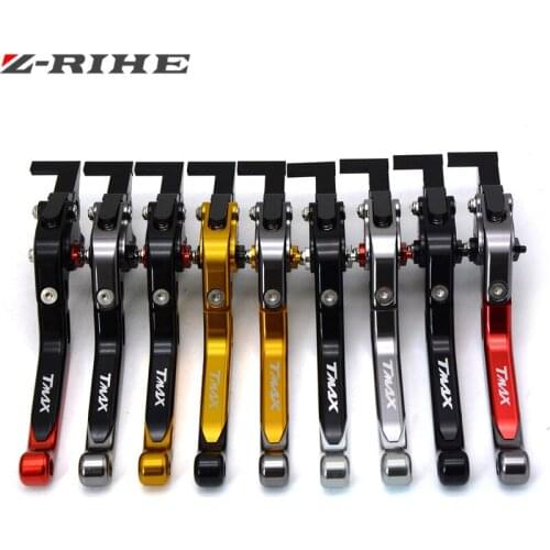 Tmax logo For YAMAH TMAX530 TMAX 530 tmax 500 2001-2007 all years Motorcycle CNC Aluminum Folding Extendable Brake Clutch Levers