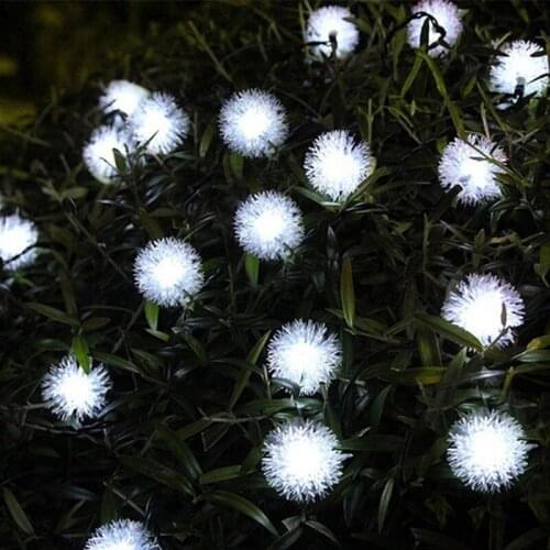 Solar Light Outdoor Grass Dandelion String Lights Lawn Waterproof Garden Lights Christmas Decoration Holiday Fairy Lights