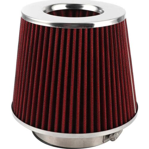 90mm Air Filter Intake Cleaner Reusable Washable with Clamps Filter Out Impurities Universal